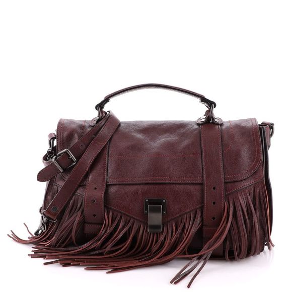 Proenza Schouler Handbags - Proenza Schouler PS1 Fringe Satchel Leather Medium Red